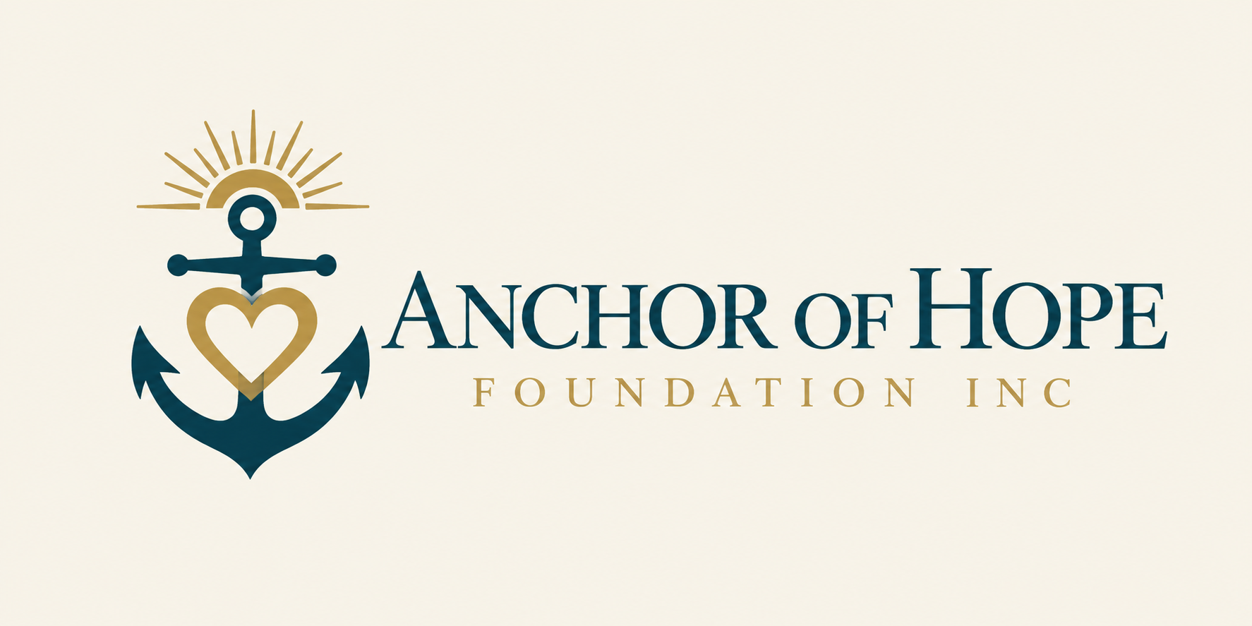 Anchor of Hope Support Services LLC logo with a heart and anchor emblem